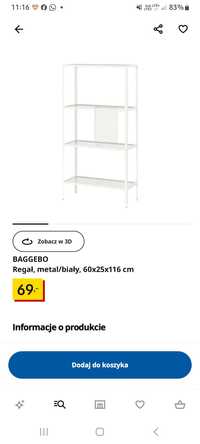 Regał z Ikea, biały