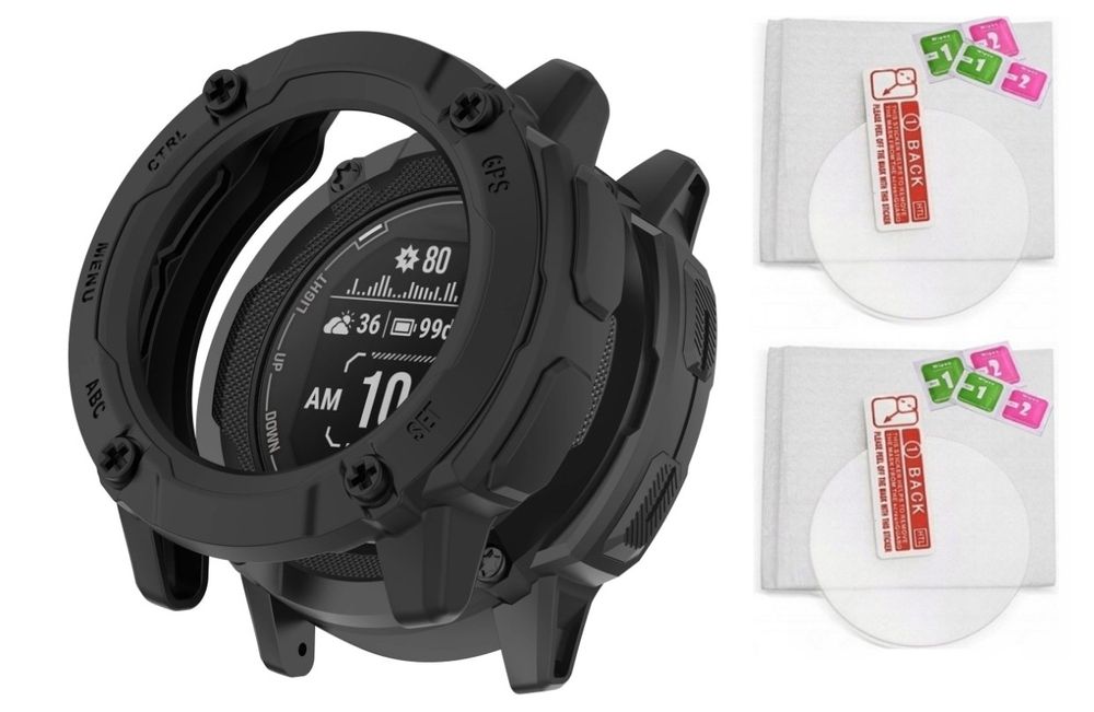 2 X Szkło 9H + Etui do Garmin Instinct 2X Solar