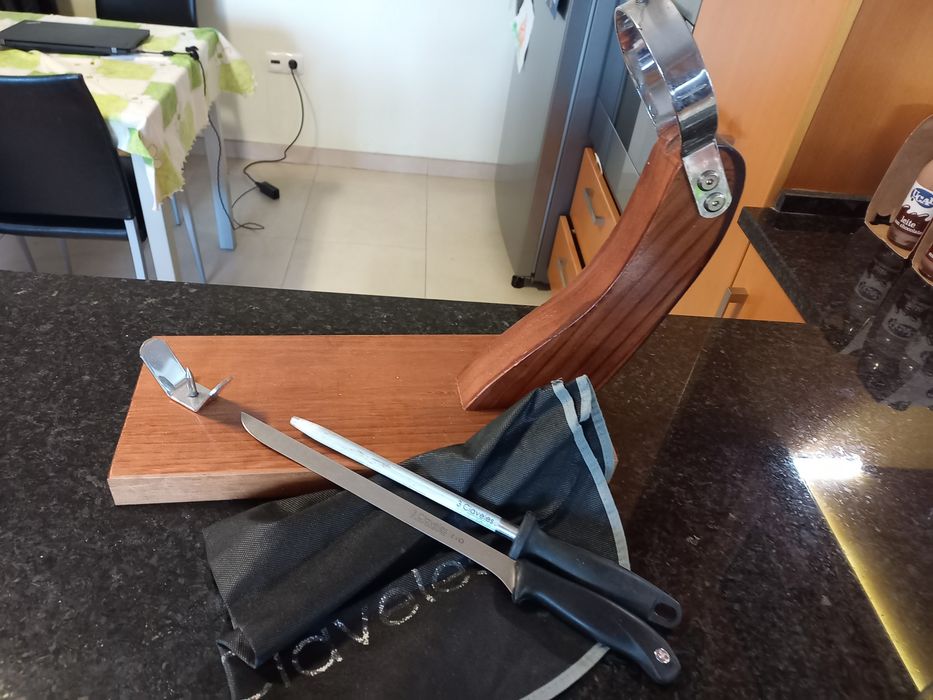 Tábua + Faca cortar presunto