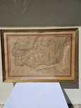 Gravura emoldurada da cidade de Lisboa 102 x 72,5cm