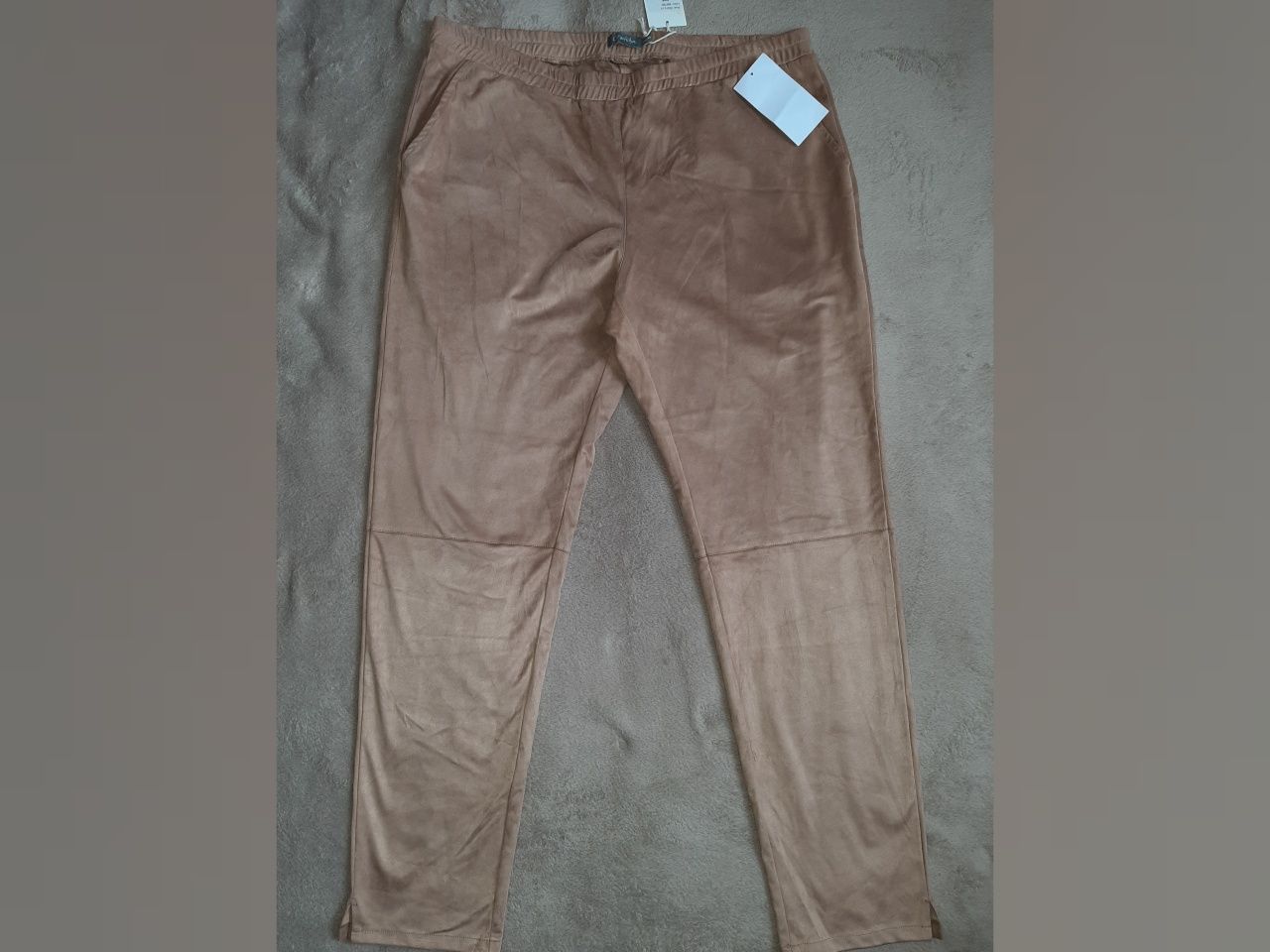 Штани на резинці, лосини жін., нові, штучна стрейч замша, XXL(42-44)