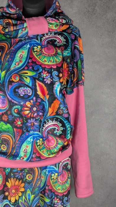 Auri Lili nowa bluza welurowa oversize Guna super wzór S/M