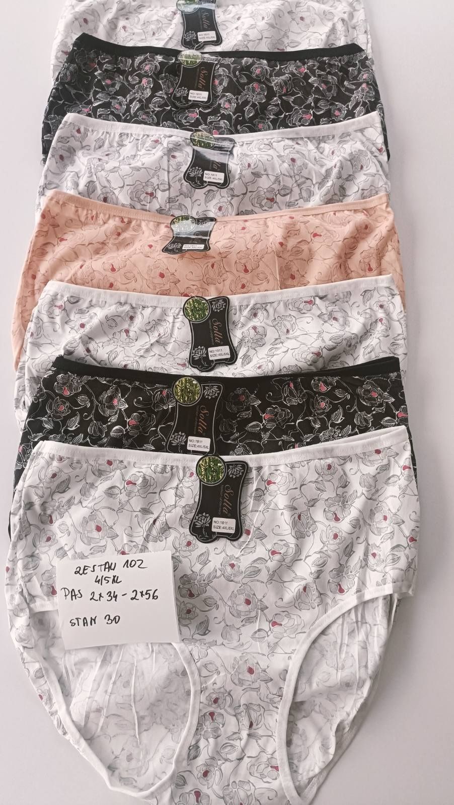 7 x majtki plus size, bambisowe, R 4/5 XL