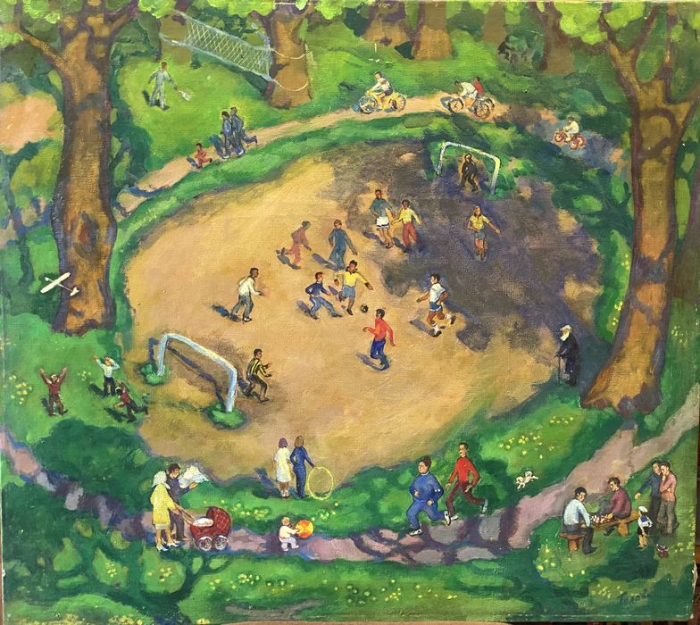 Картина ,,Неділя у Сирецькому лісіʼʼ 1976р. Картини. Соцреалізм.