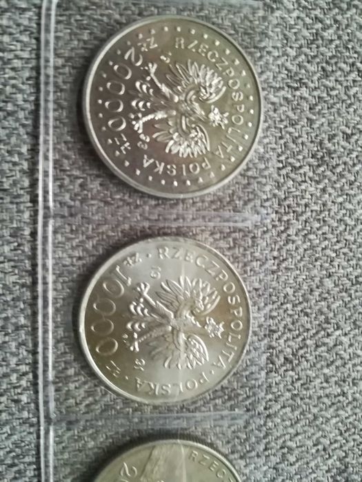 4 monety 10000zł 20000zł 1990r 1993r