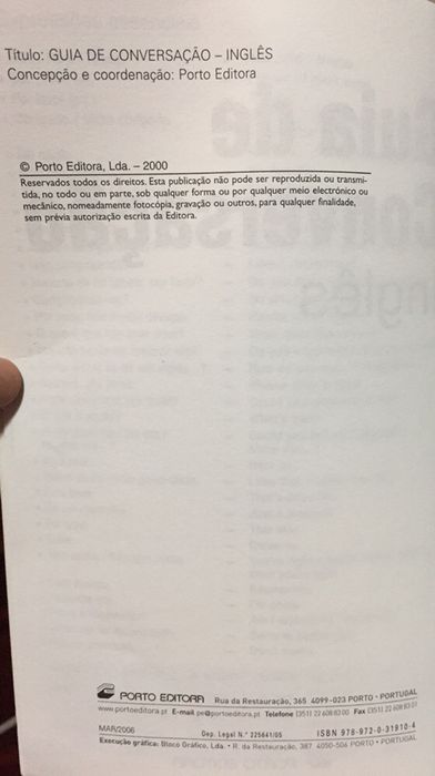 Guia de conversação Inglês