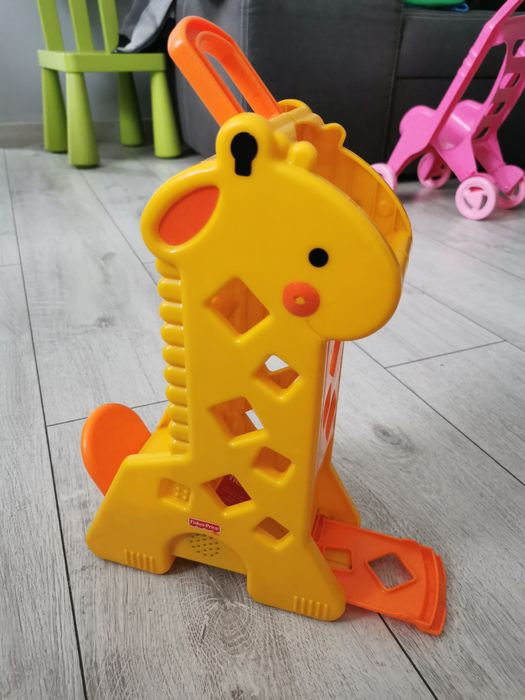 FISHER PRICE Zabawka żyrafa grająca na klocki sorter interaktywna