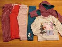 Spodnie ocieplane zimowe dresy termo leghinsy 98/104 i 2 bluzy