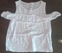 Biała letnia koszulka dziewczęca H&M 146 cm