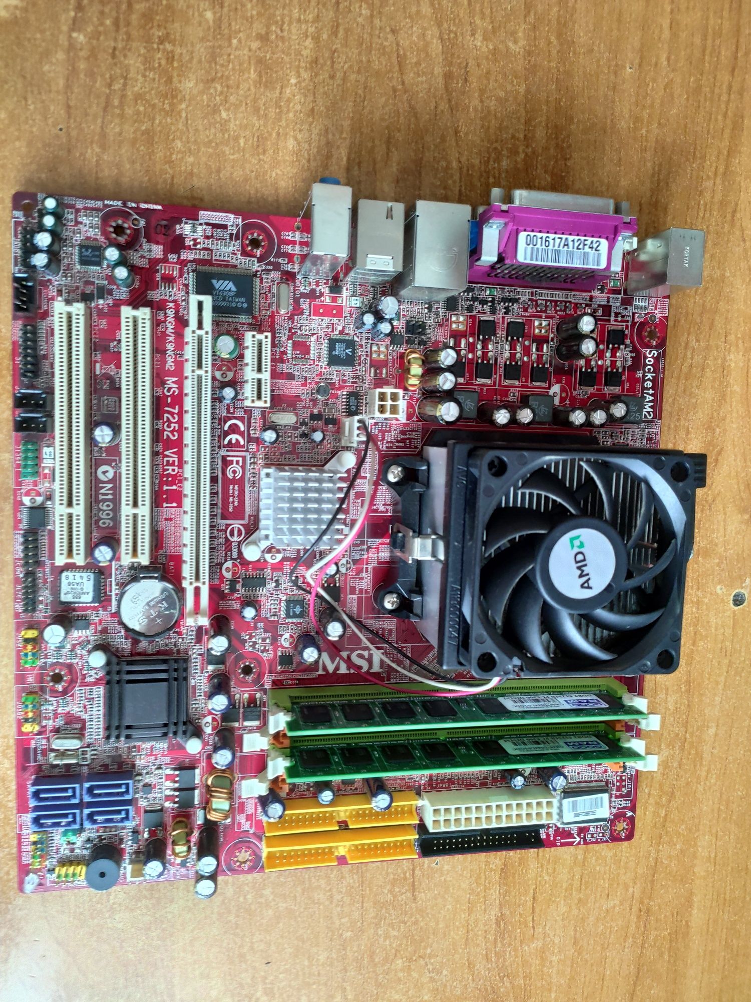 Płyta główma MSI k9ngm2 MS-7252 + procesor + RAM, Socket AM2