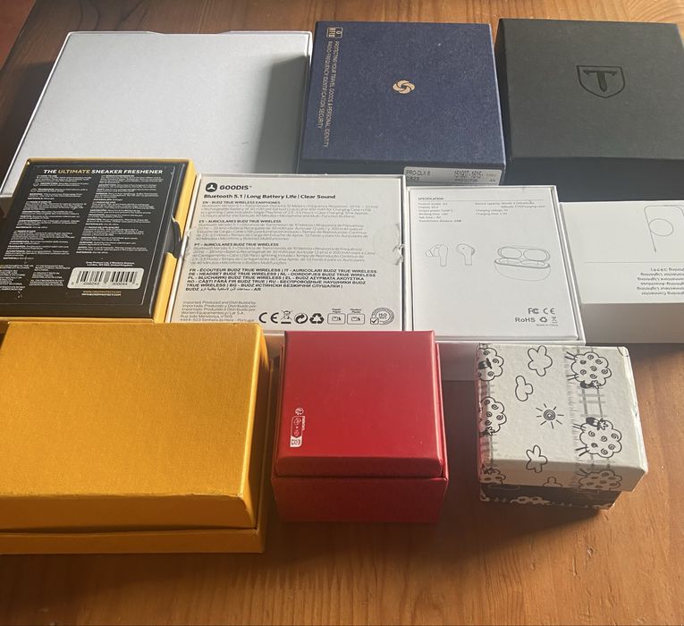 Lote de 10 caixas pequenas Vazias de cartão