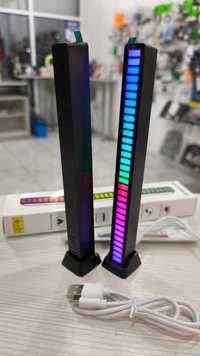 АКЦІЯ! Смарт світильник еквалайзер від USB, 16LED RGB, Підсвічування