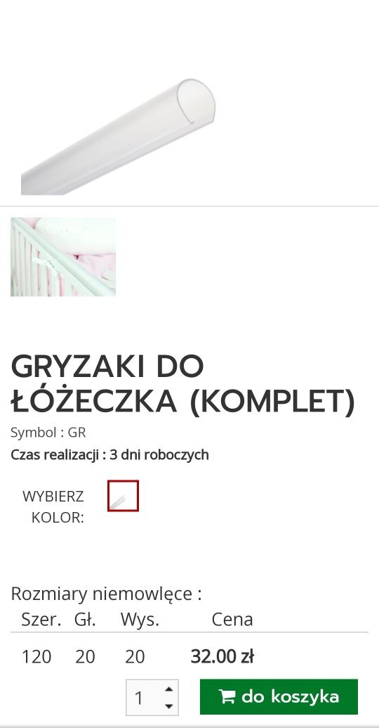 Łóżeczko Lila 120x60 Piętrus materac fiki miki zestaw