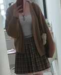 Beżowy sweter oversize coquette