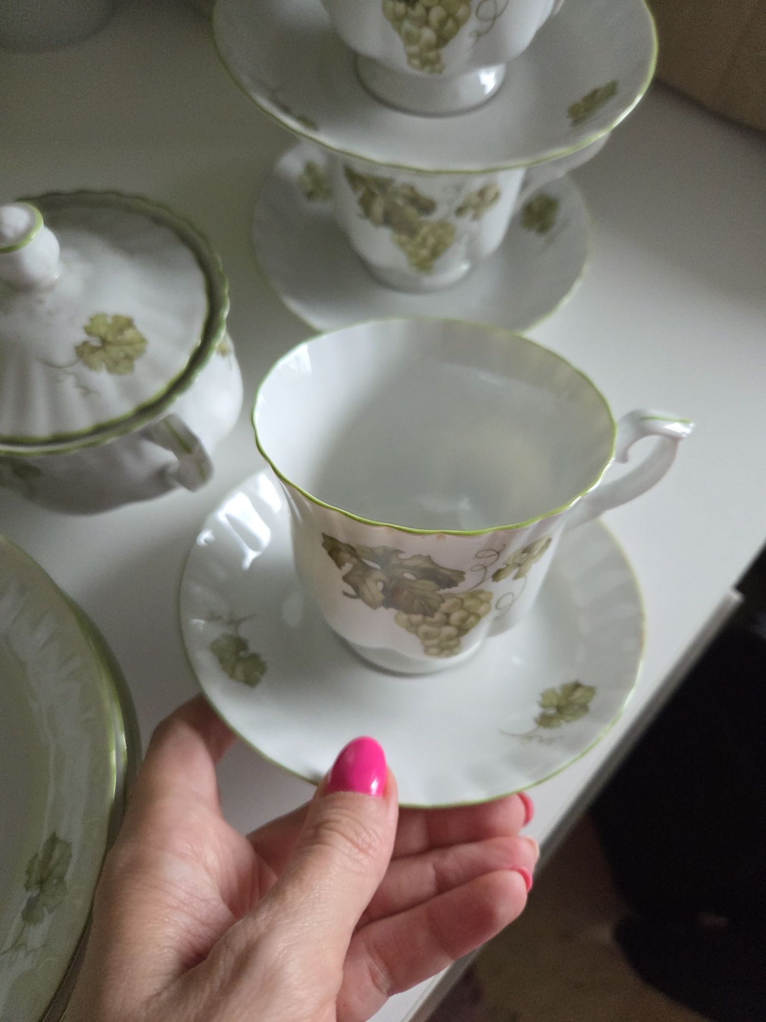 Porcelana serwis Chodzież Iwona winogrono unikat