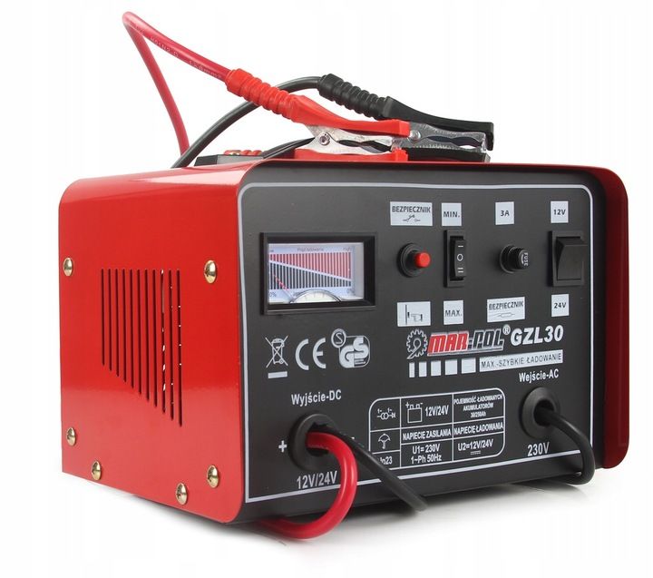 Prostownik Samochodowy Akumulatorowy z FUNKCJA SZYBKIEGO ŁADOWANIA