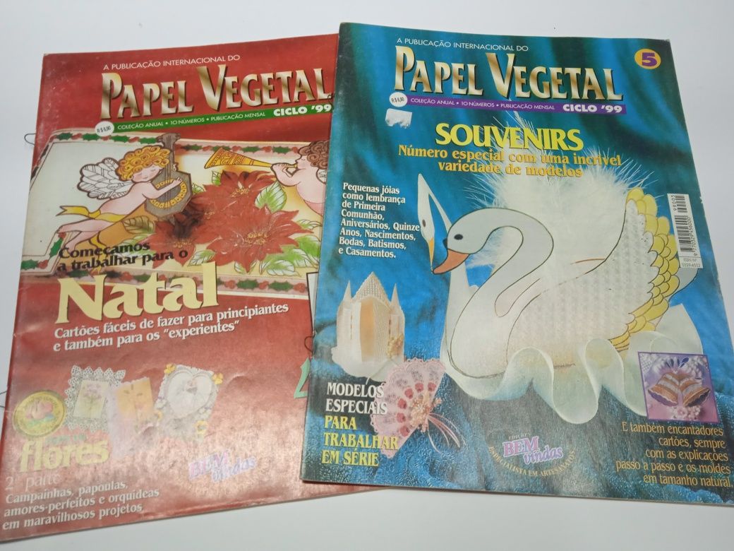 Revistas a ensinar Pérgamano/ renda em papel vegetal