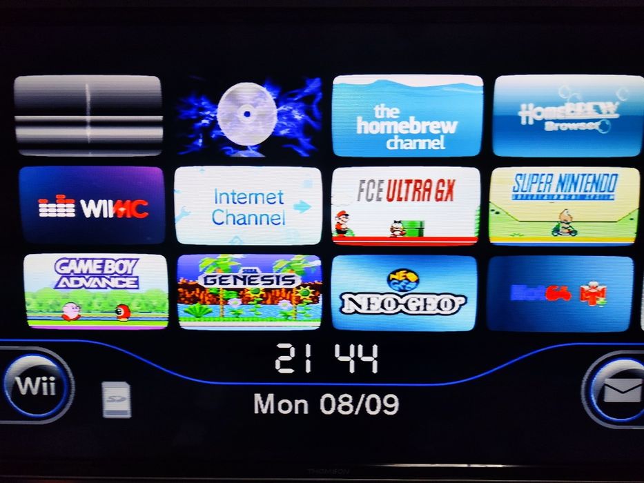 Konsola Nintendo Wii Homebrew Softmod Nes Snes GBA NeoGeo Duży zestaw