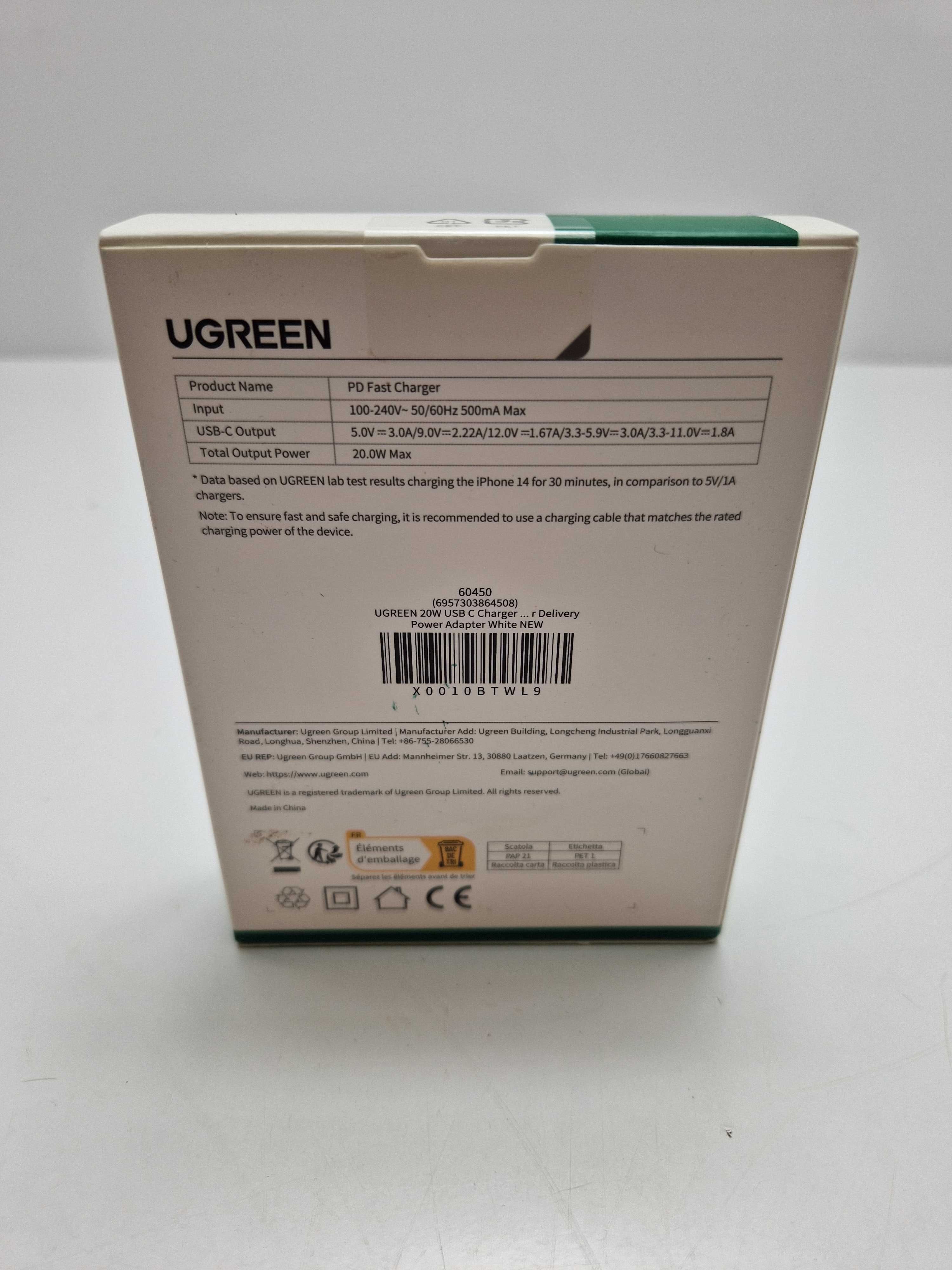 Ugreen ładowarka sieciowa USB-C 20W