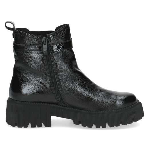 botki lakierowane czarne - Caprice r: 37, 38, 39, 40, 41,