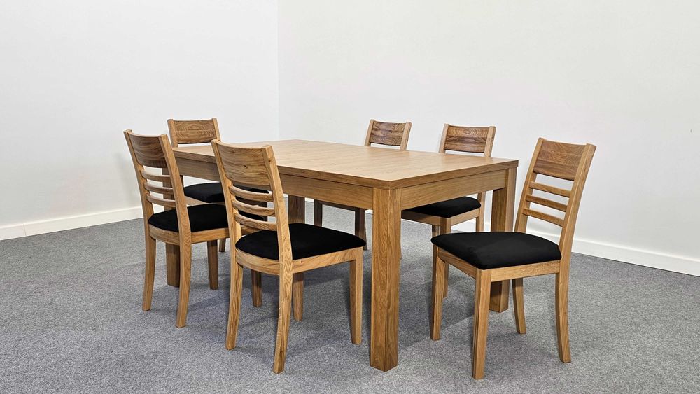 Krzesło lite dębowe drewniane do restauracji jadalni nowe eleganckie