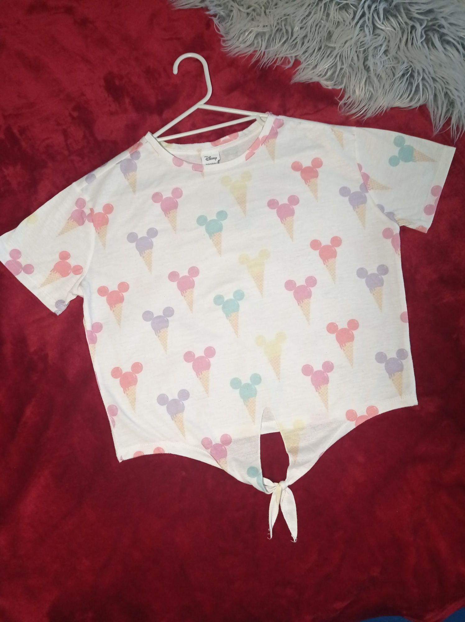 Crop top Disney Mickey rozmiar 38 M lody krótka koszulka bluzeczka H&M