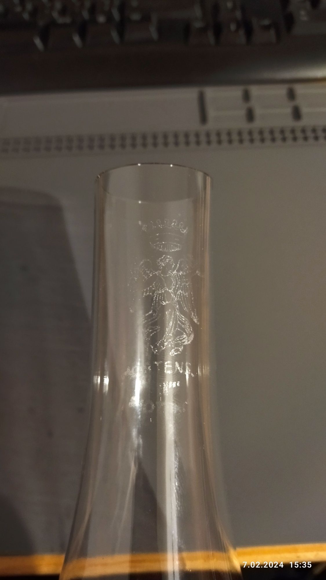 Cylinder kominek do lampy naftowej wiedeński hortensja