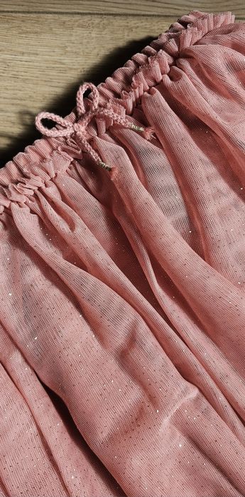 Spódnica tiulowa 134 140 H&M różowa brokat