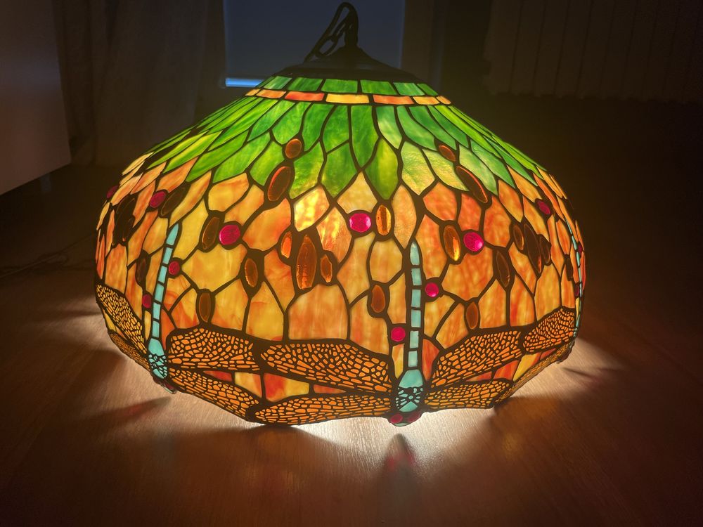 Lampa wisząca tiffany ważka, 53 cm