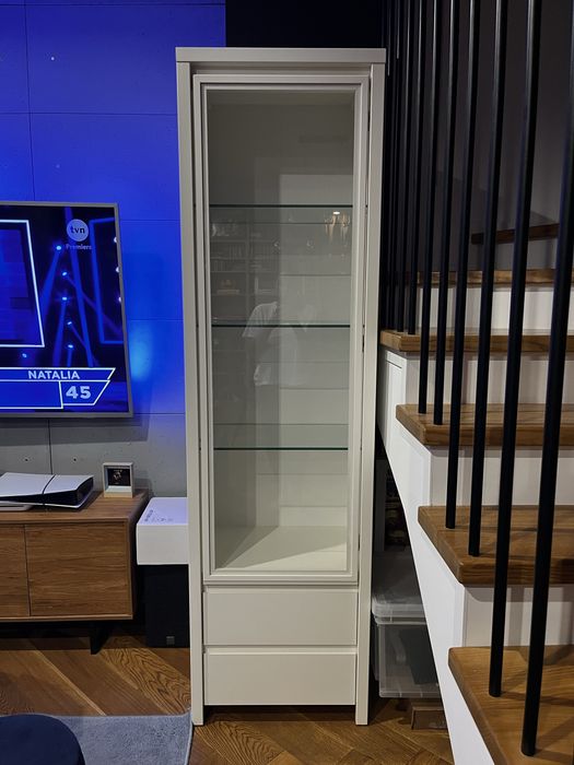 Witryna Kaspian 56 z drzwiami i 2 szufladami biały