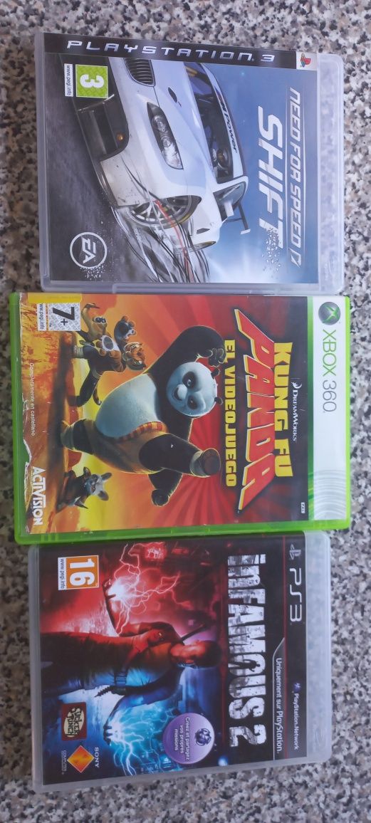 Kung fu panda/Infamous 2/Need for speed shift Playstation 3/Xbox 360