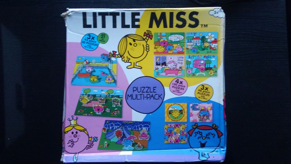 набор 10 пазлов Маленькая мисс Little miss пазл для девочки