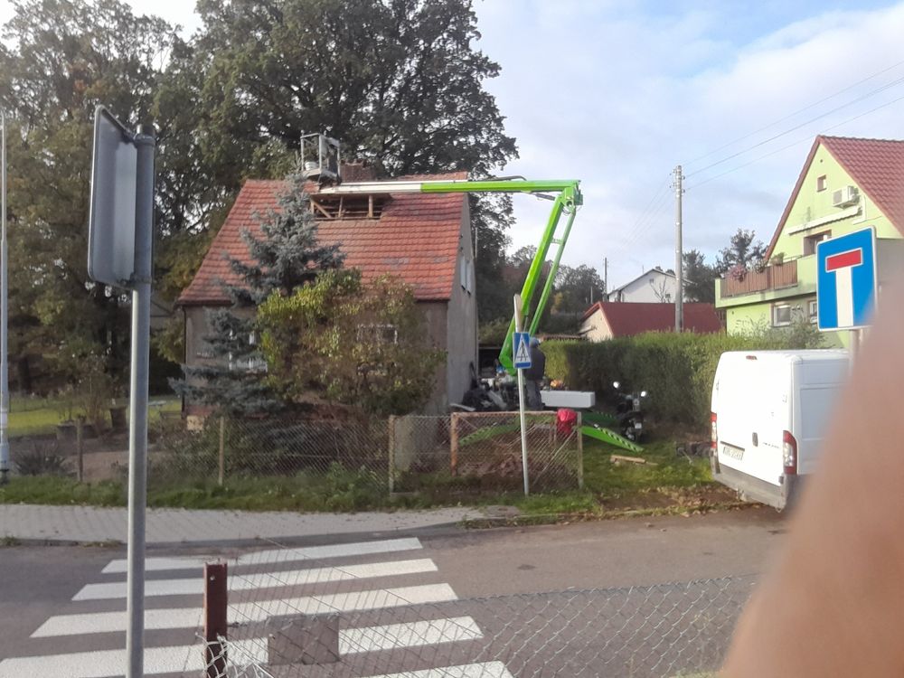 Podnośnik koszowy, na przczepie, wynajm, usługi