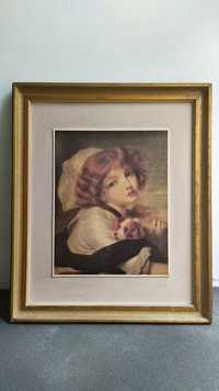 Obraz Jean Baptiste Greuze pt. "Młoda dziewczyna z psem"