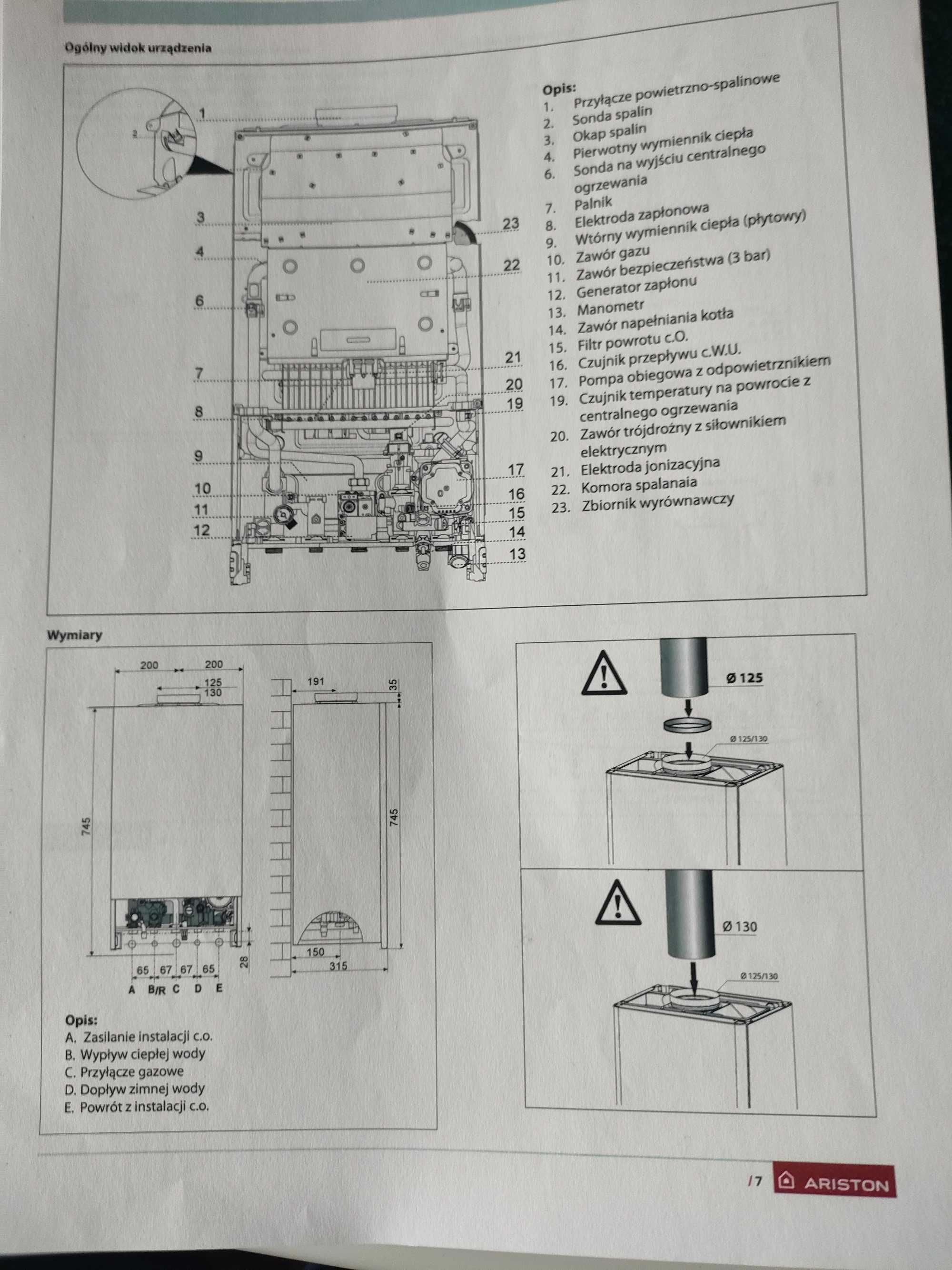 Kocioł gazowy Ariston Clas X CF 24kW