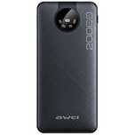 AWEI PowerBank P134K 20000mAhczarny/black wyświetlacz + kable USB/PD/