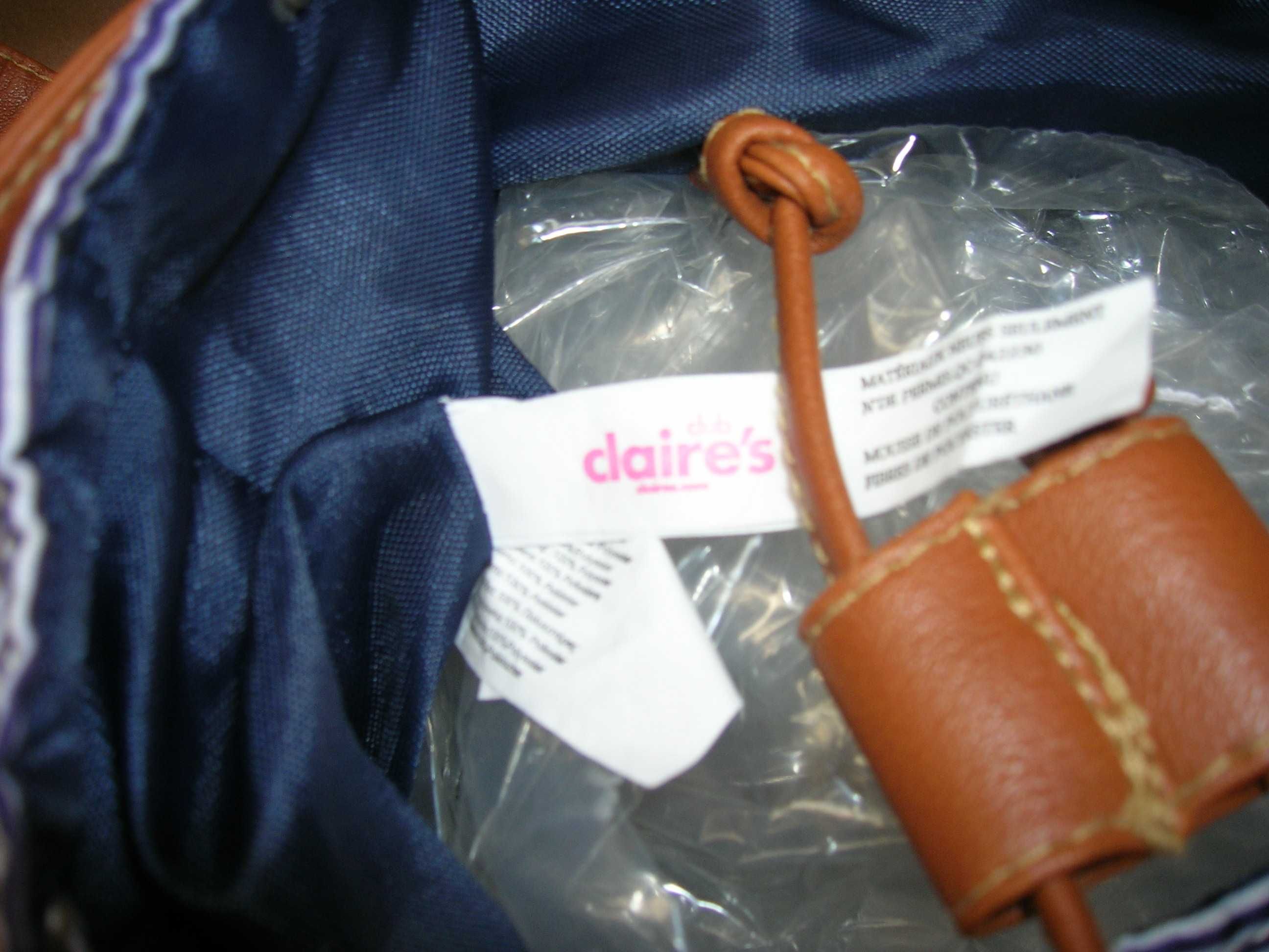 Міні-рюкзак у смужку Claire's Club - Темно-синій