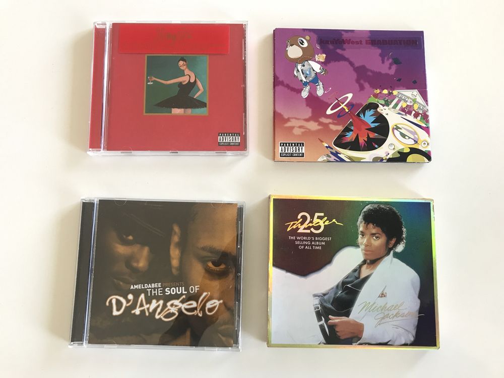 CD’s Kanye West, Michael Jackson, D’Angelo, George Michael