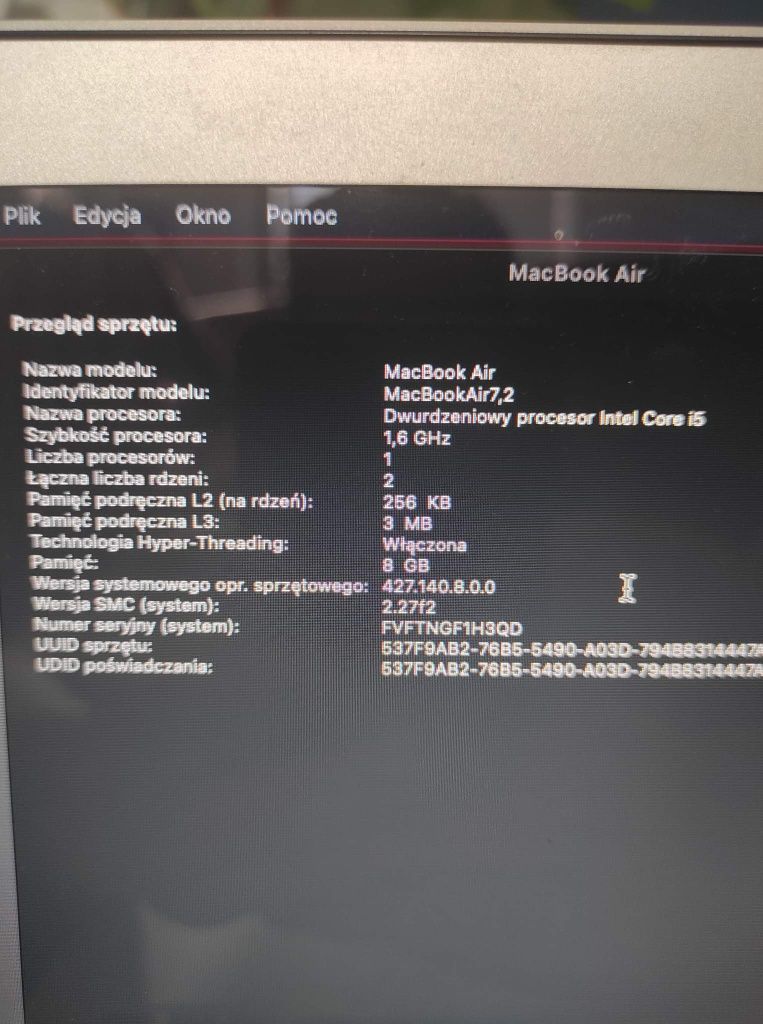 Laptop Apple MacBook Air 13” (2015)
