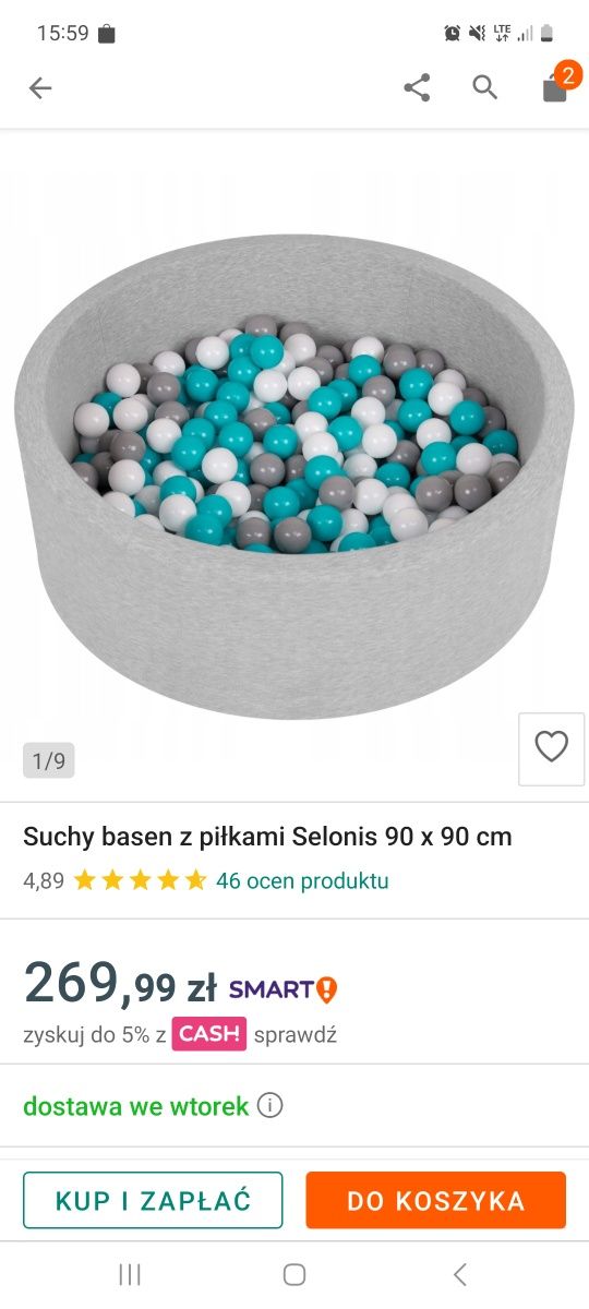 Suchy basen z kulkami