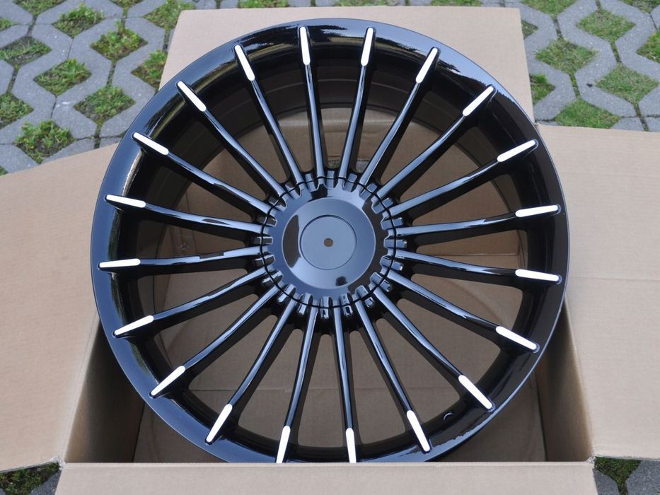 Czarne felgi R20 5x120 Bmw 7 F01 F02 F03 F04 5 GT F07 F10 6 F06 F13