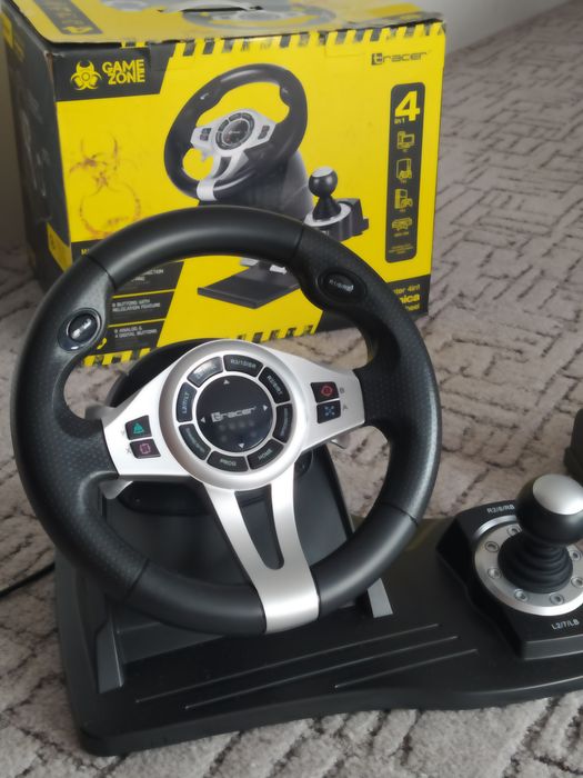 Kierownica i pedały TRACER Roadster 4 w 1 (PC/PS3/PS4/Xone)