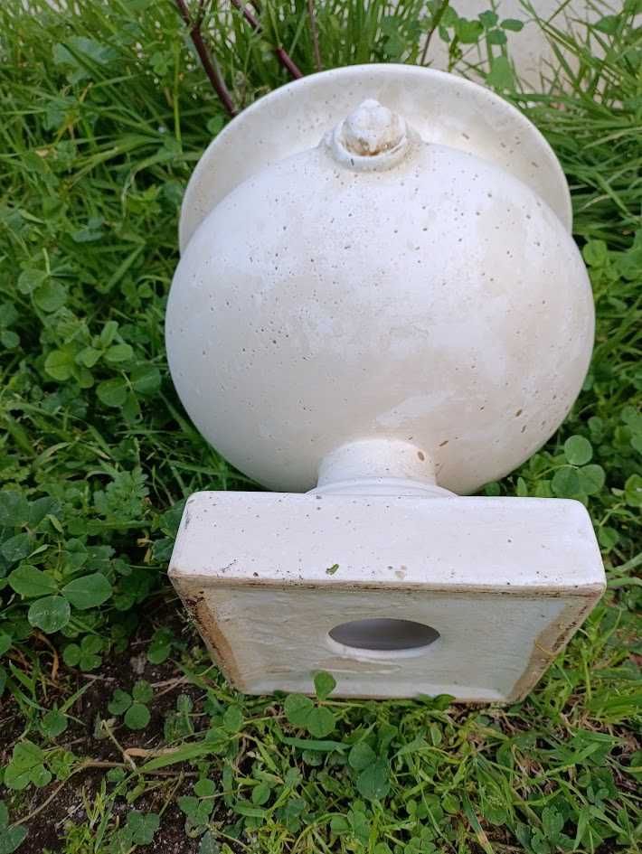Vaso floreira em faiança imitação de pedra