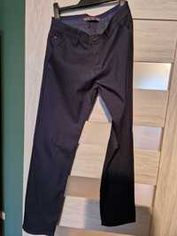 NOWE spodnie męskie garniturowe eleganckie granatowe W31/L32 bawełna