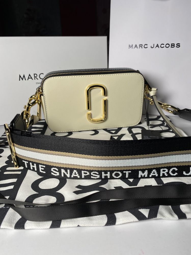 Кожаная женская сумка-клатч через плечо Marc Jacobs Snapshot