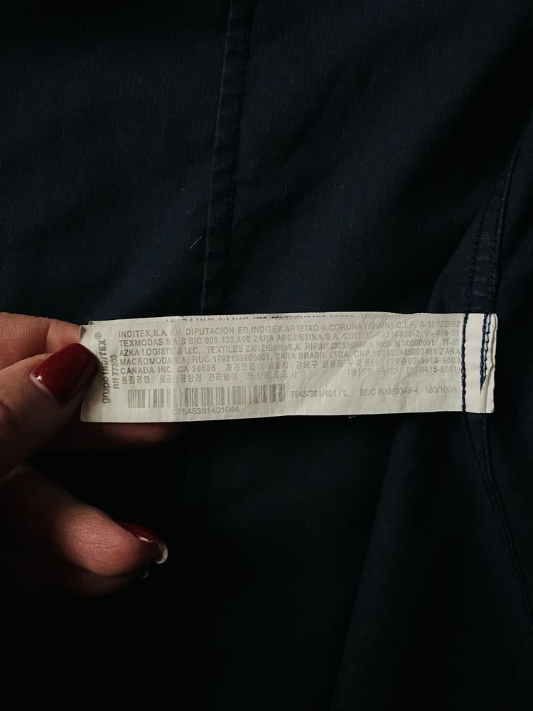 Чоловіча сорочка zara вельвет