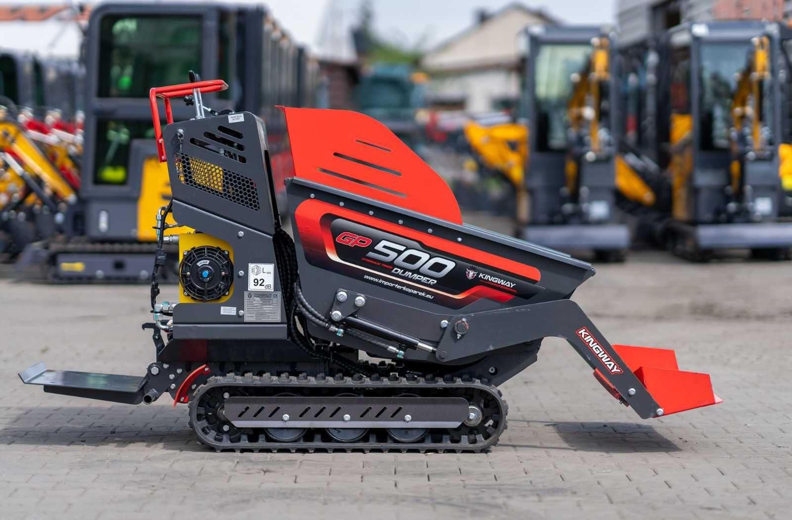 NOWA Gąsienicowa Taczka z ładowaczem Wozidło Wywrotka GP500 Dumper
