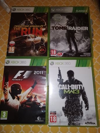 Gry Xbox 360 tomb rider the run formuła 1 , call od duty