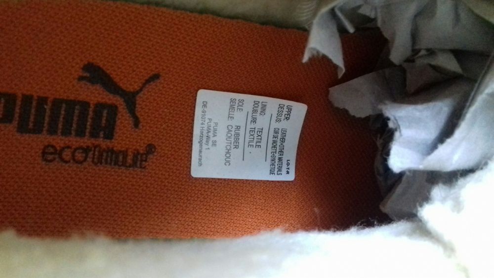 Кеды  Puma кожаные, утепленные, внутри мех. разм. 39 (оригинал) Италия