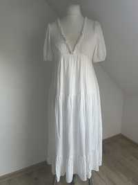 Biała sukienka z wiskozy Shein r. L 40/42